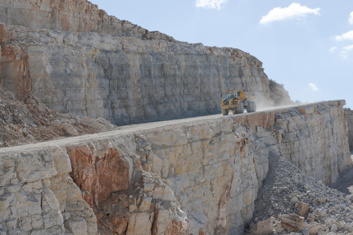 Pedreira de pedra calcária